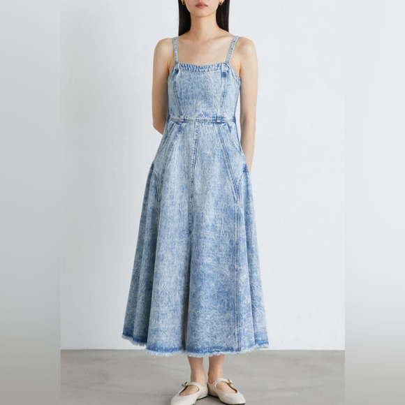 NWOT Designer Denim Dress - S - Picture 3 of 4